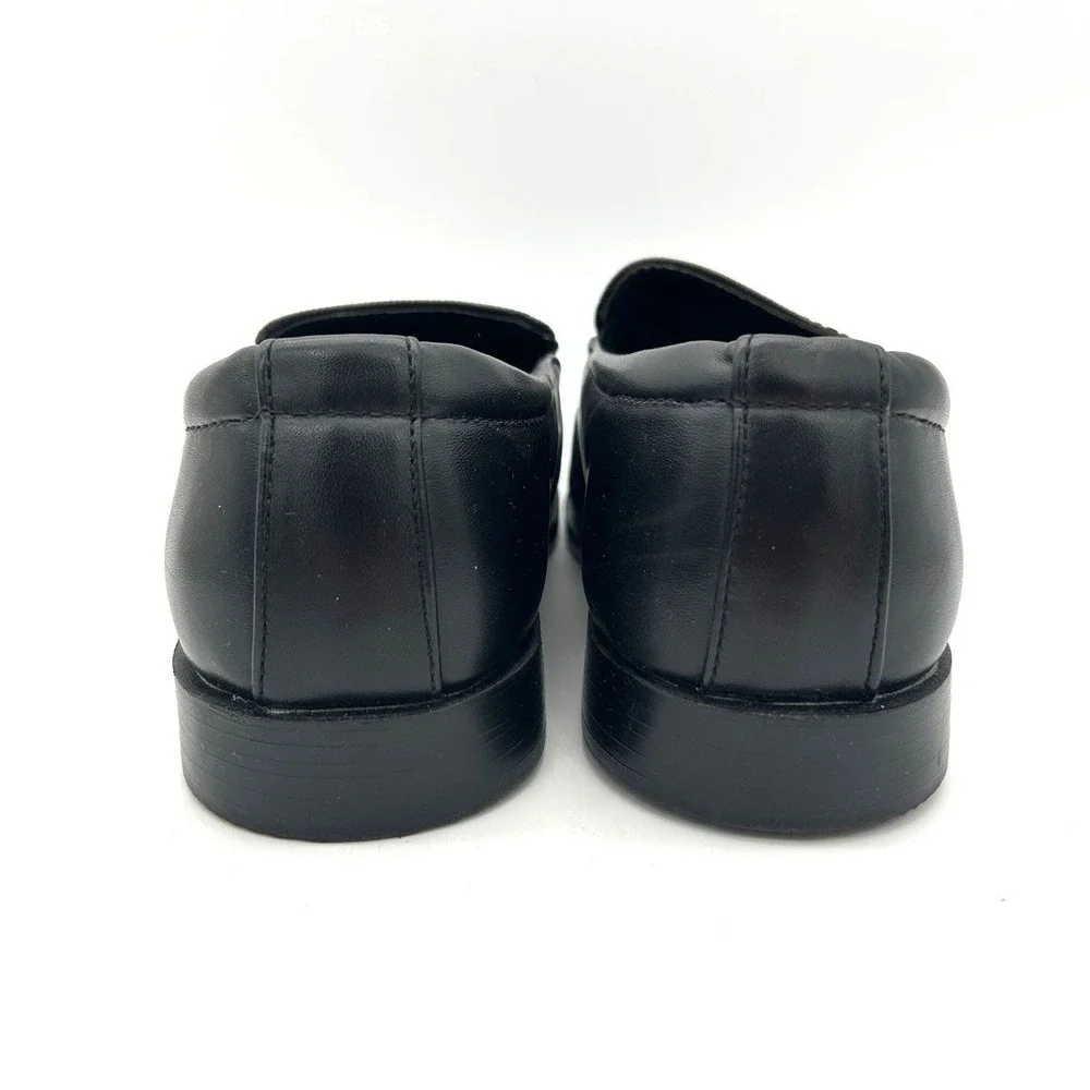Bocaccio Uomo Oscar Black Textured Vamp Slip On Dress Loafers Men's Size 6.5 NIB